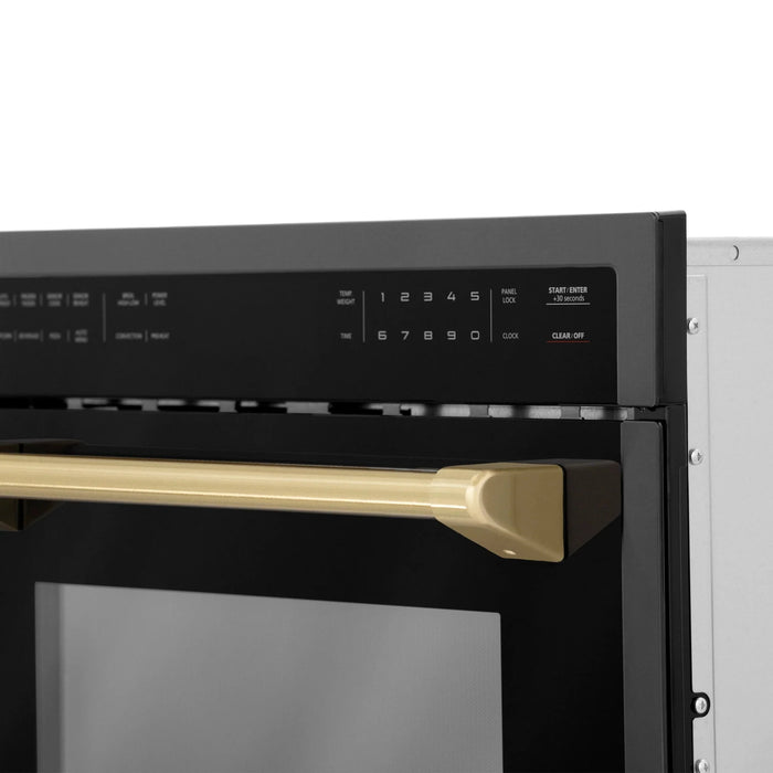 ZLINE 24" Convection Microwave, Black Stainless, Bronze MWOZ-24-BS-CB