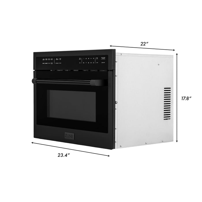 ZLINE 24" Convection Microwave, Black Stainless, MWO-24-BS