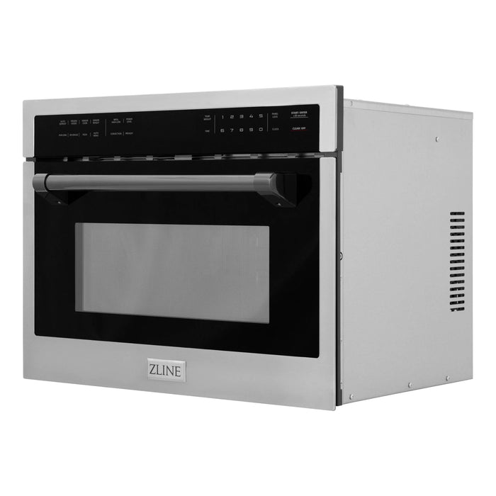 ZLINE 24" Convection Microwave, Stainless Steel, Black MWOZ-24-MB