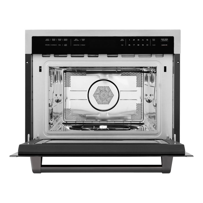 ZLINE 24" Convection Microwave, Stainless Steel, Black MWOZ-24-MB