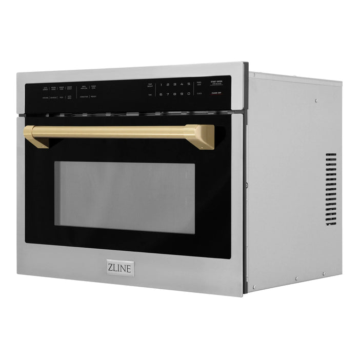 ZLINE 24" Convection Microwave, Stainless Steel, Bronze MWOZ-24-CB