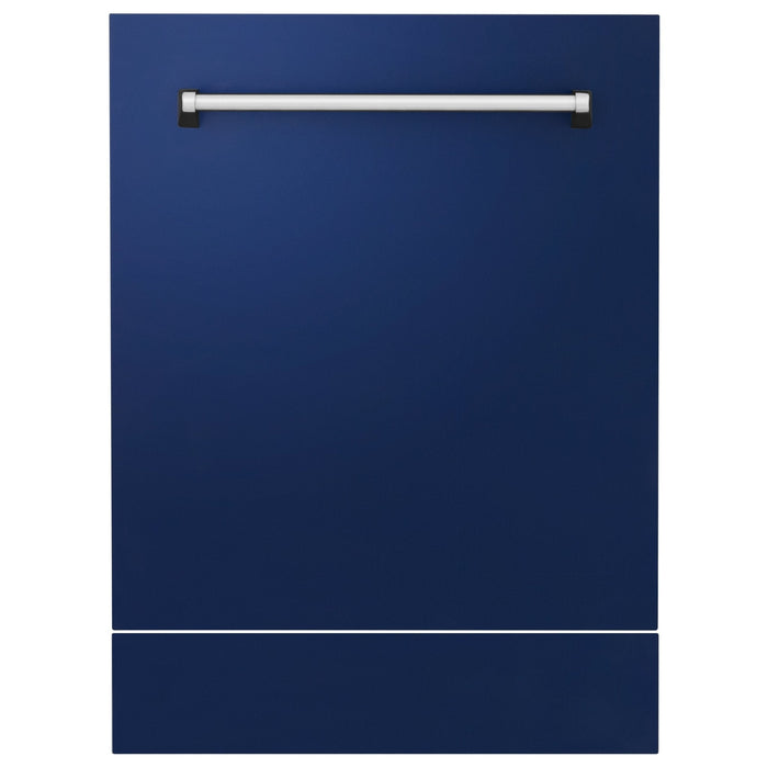 ZLINE 24" Dishwasher in Blue gloss panel, Stainless Tub, DWV-BG-24