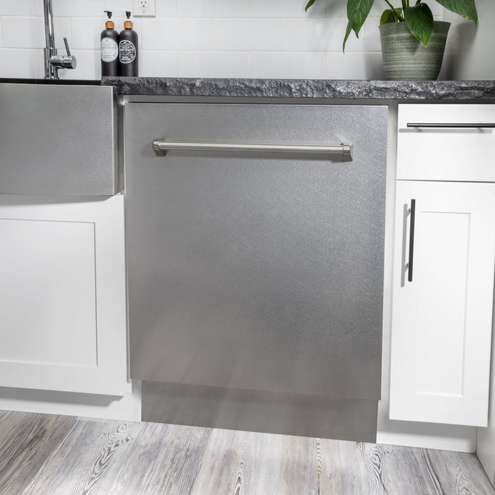 ZLINE 24" Dishwasher in DuraSnow Stainless panel, Stainless Tub, DWV-SN-24