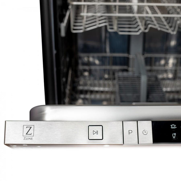 ZLINE 24" Dishwasher in DuraSnow® Stainless, Traditional Handle, DW-SN-H-24