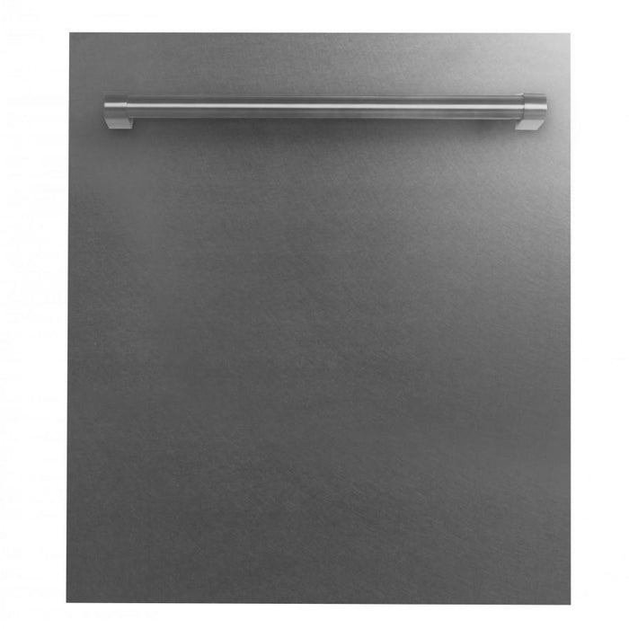 ZLINE 24" Dishwasher in DuraSnow® Stainless, Traditional Handle, DW-SN-H-24