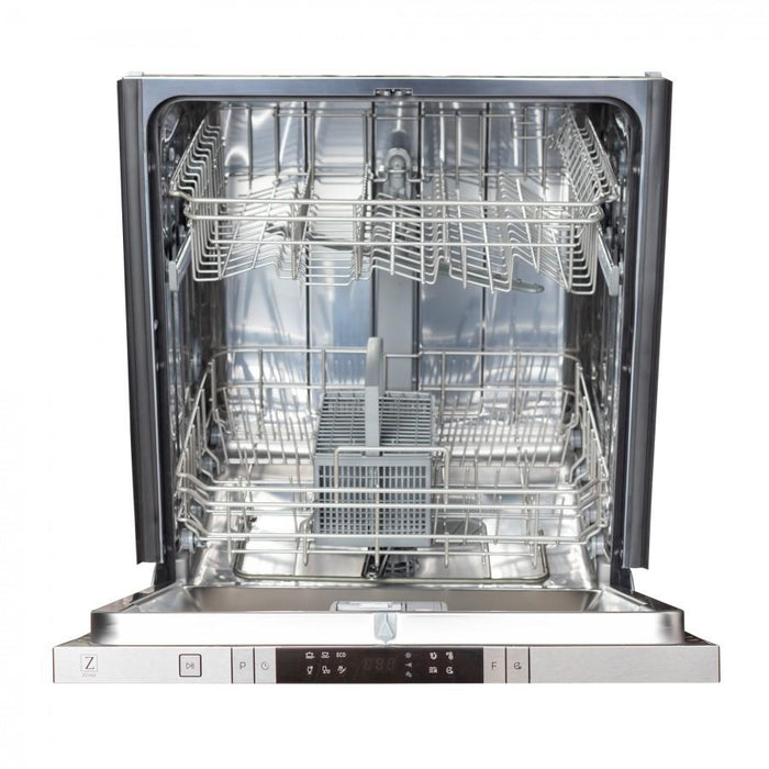 ZLINE 24" Dishwasher in DuraSnow® Stainless, Traditional Handle, DW-SN-H-24