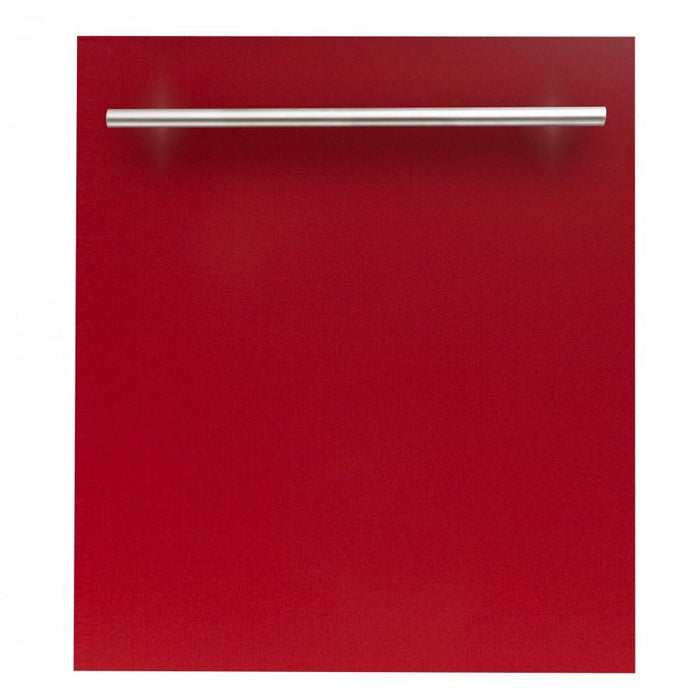 ZLINE 24" Dishwasher in Red Gloss, Stainless Steel Tub, DW-RG-H-24