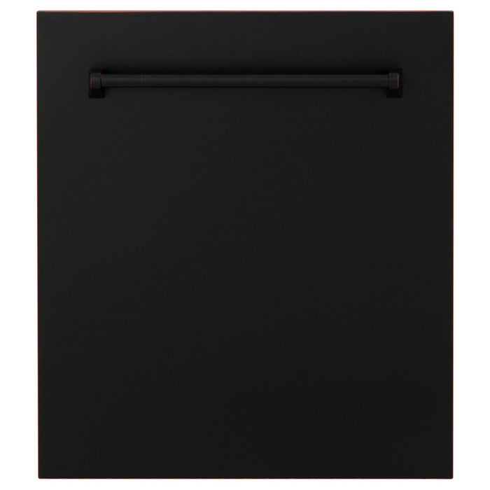 ZLINE 24" Dishwasher, Oil Rubbed Bronze panel, Stainless Tub, DWV-ORB-24