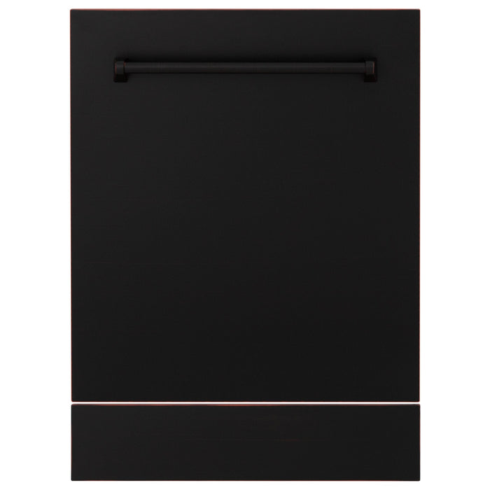 ZLINE 24" Dishwasher, Oil Rubbed Bronze panel, Stainless Tub, DWV-ORB-24