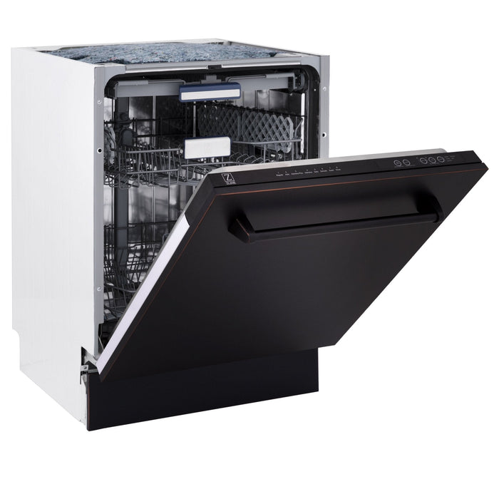 ZLINE 24" Dishwasher, Oil Rubbed Bronze panel, Stainless Tub, DWV-ORB-24