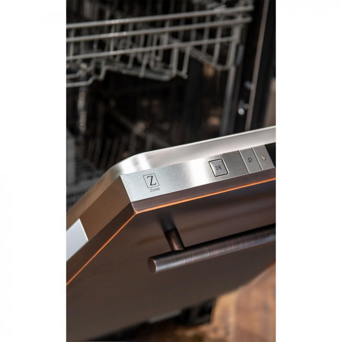 ZLINE 24" Dishwasher Oil-Rubbed Bronze, Stainless Steel Tub, DW-ORB-24