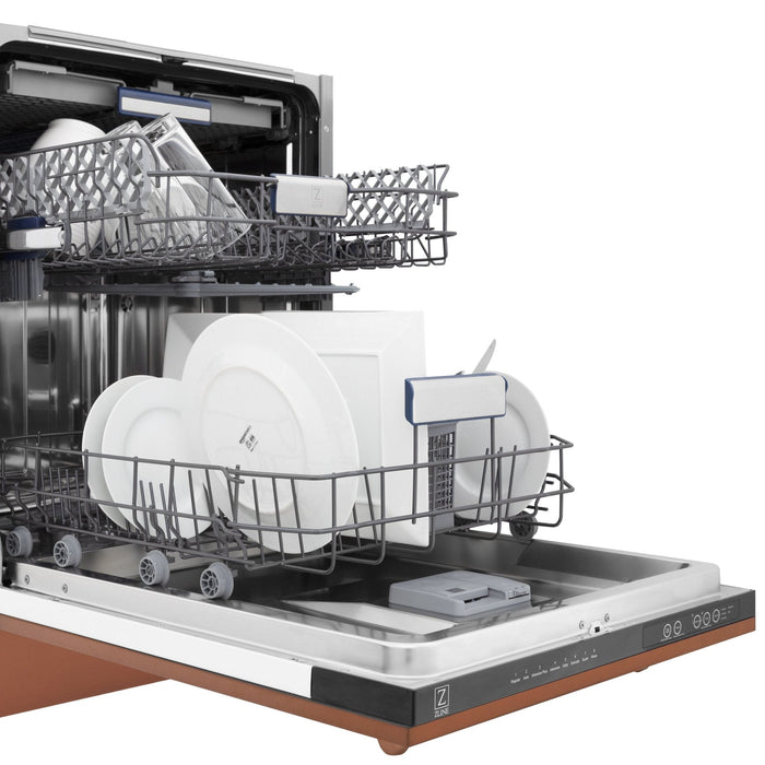ZLINE 24" Dishwasher with Copper panel, Stainless Tub, DWV-C-24