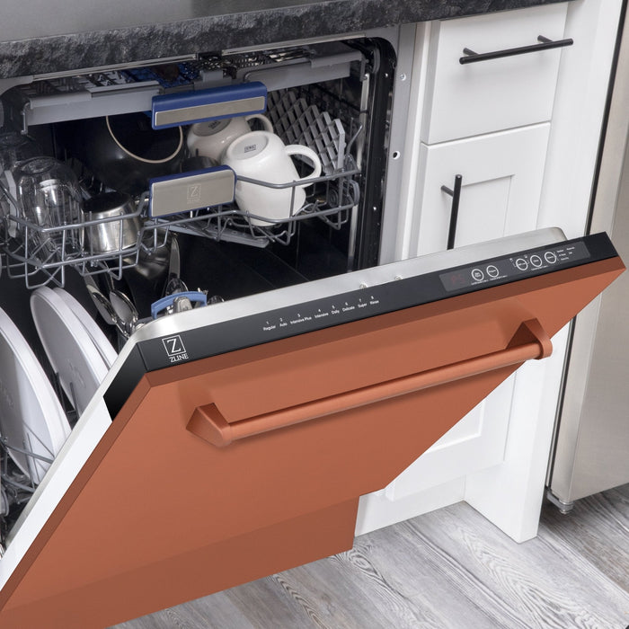 ZLINE 24" Dishwasher with Copper panel, Stainless Tub, DWV-C-24