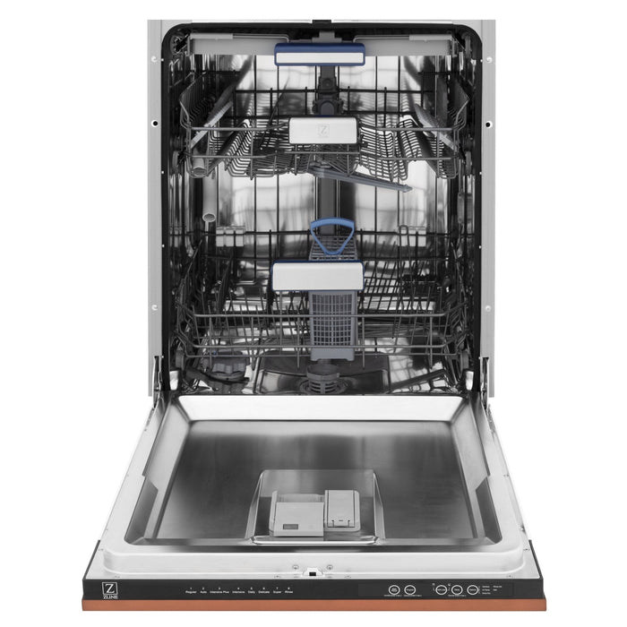 ZLINE 24" Dishwasher with Copper panel, Stainless Tub, DWV-C-24