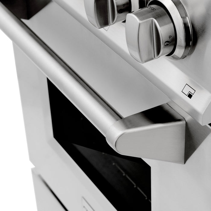 ZLINE 24" Gas On Gas Range, Stainless Steel, Brass Burners, RG-BR-24