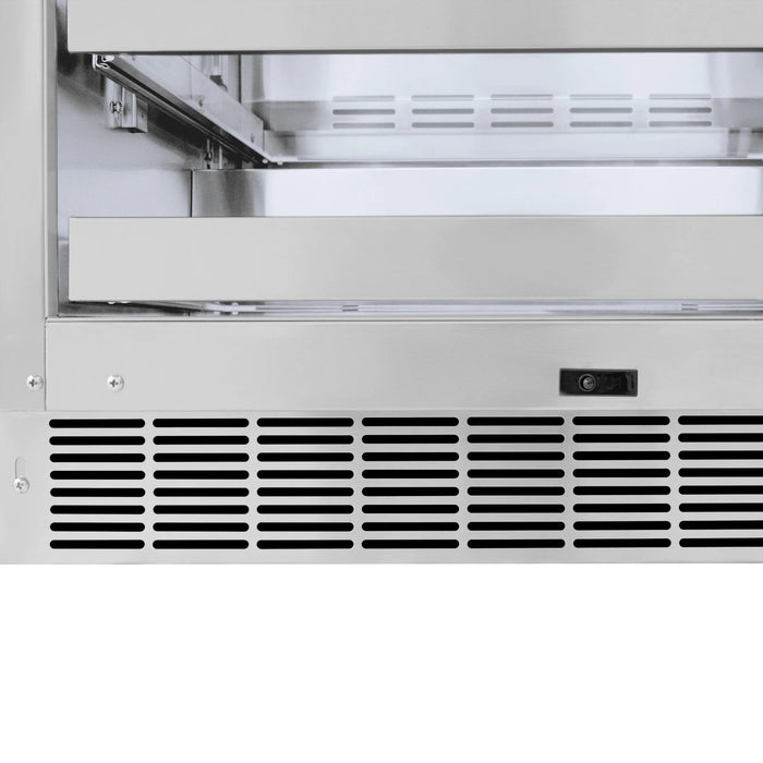 ZLINE 24 in. Touchstone 151 Can Beverage Fridge With Panel Ready Glass Door RBSPO-24