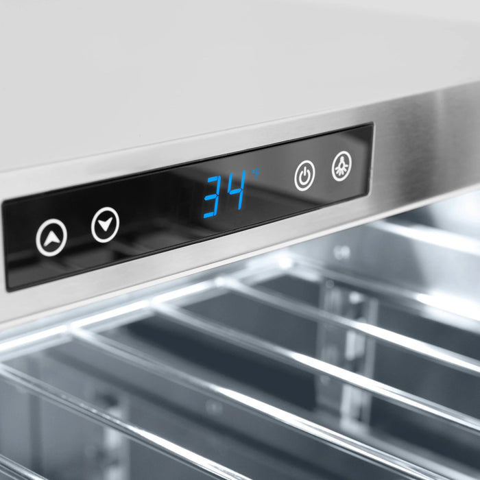 ZLINE 24 in. Touchstone 151 Can Beverage Fridge With Stainless Steel Glass Door RBSO-GS-24