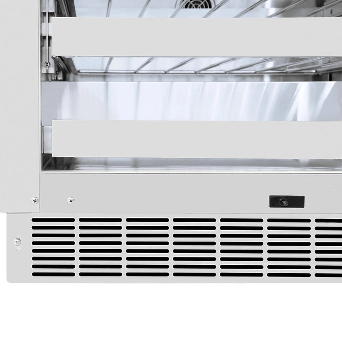 ZLINE 24 in. Touchstone Dual Zone 44 Bottle Wine Cooler With Panel Ready Glass Door RWDPO-24