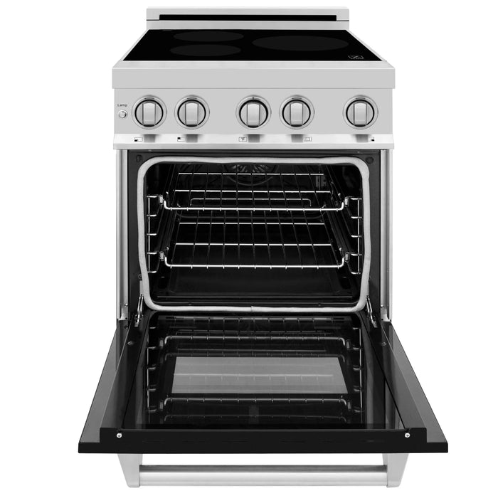 ZLINE 24" Induction Range with a 3 Element Stove and Electric Oven in Stainless Steel RAIND-BLM-24