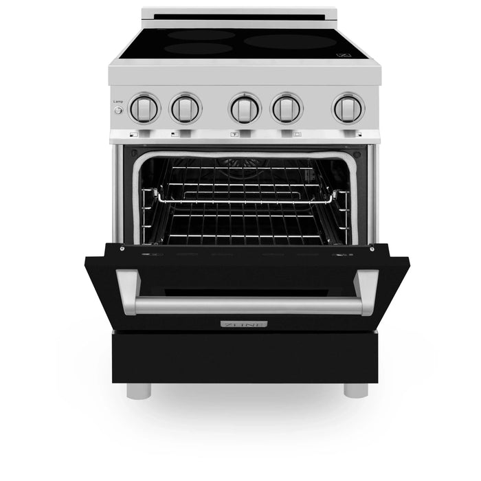 ZLINE 24" Induction Range with a 3 Element Stove and Electric Oven in Stainless Steel RAIND-BLM-24