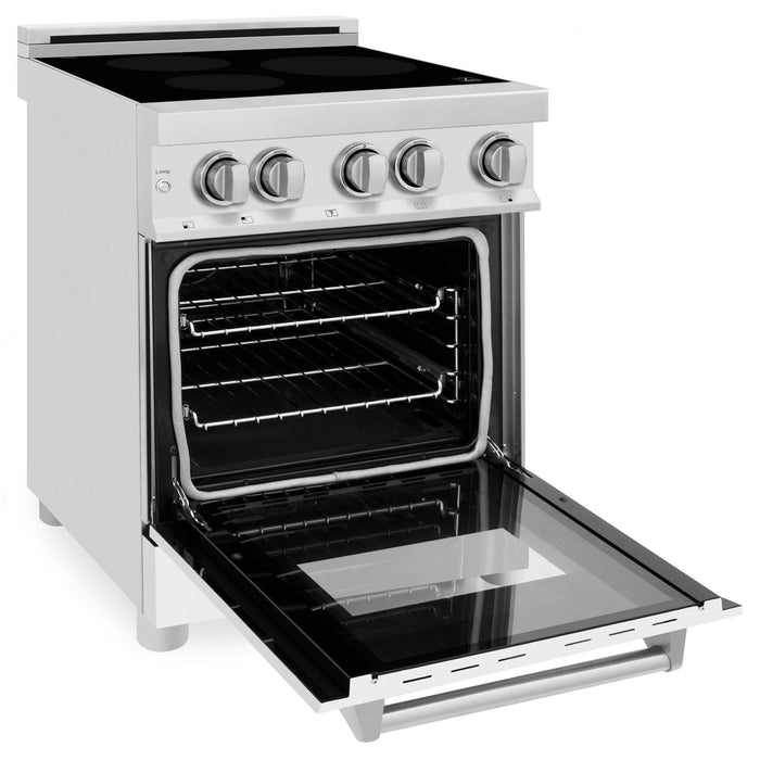 ZLINE 24" Induction Range with a 3 Element Stove and Electric Oven in White Matte RAIND-WM-24