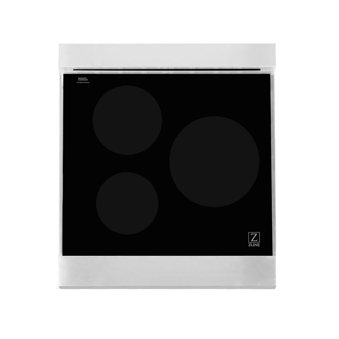 ZLINE 24" Induction Range with a 3 Element Stove and Electric Oven in White Matte RAIND-WM-24