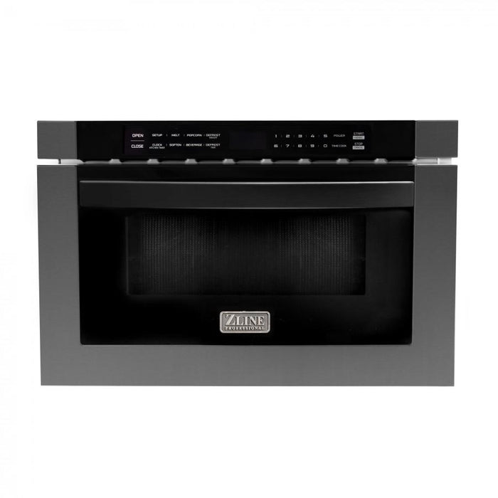 ZLINE 24" Microwave Drawer, Black Stainless Steel, MWD-1-BS