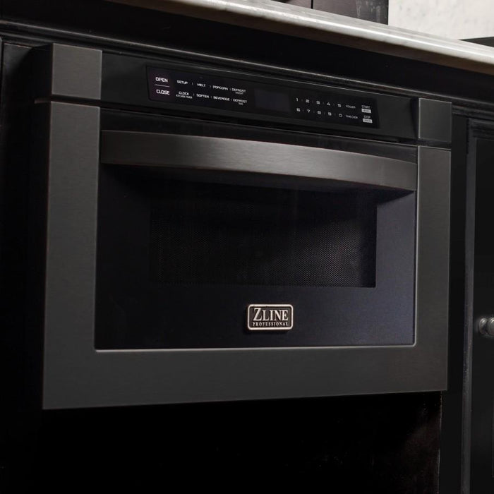 ZLINE 24" Microwave Drawer, Black Stainless Steel, MWD-1-BS