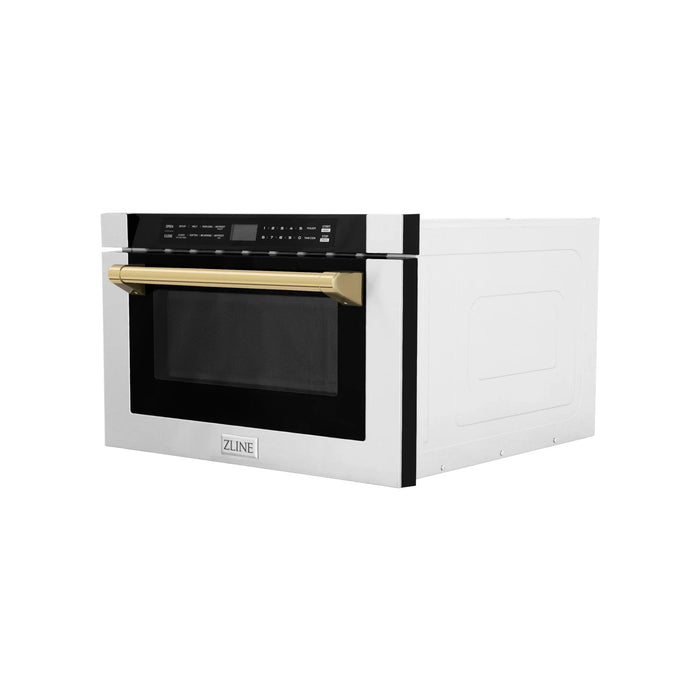 ZLINE 24" Microwave Drawer, Stainless Steel,Gold MWDZ-1-H-G