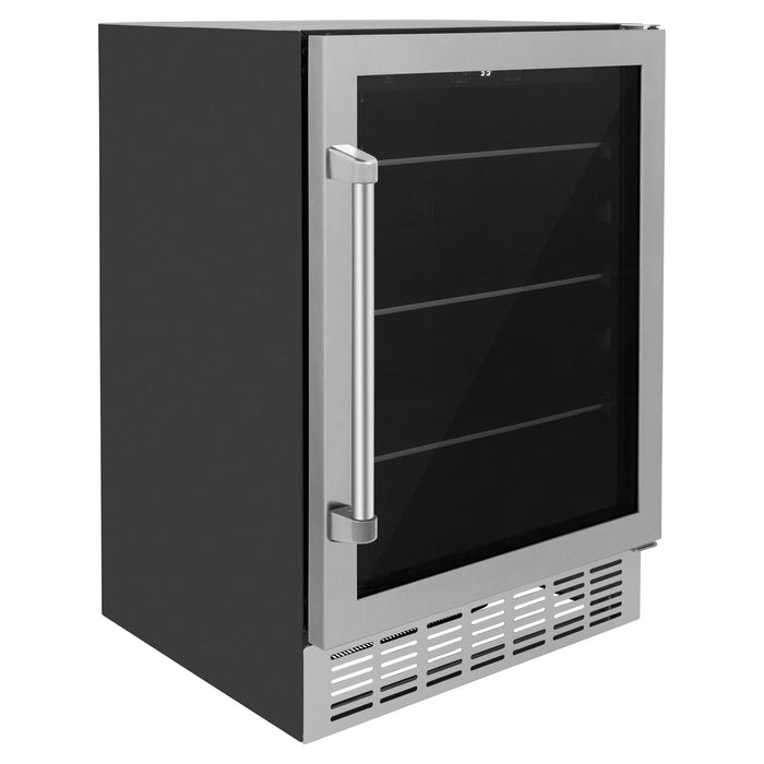 ZLINE 24" Monument 154 Can Beverage Fridge in Stainless Steel RBV-US-24