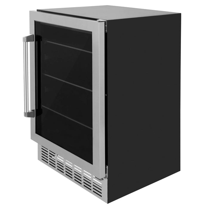 ZLINE 24" Monument 154 Can Beverage Fridge in Stainless Steel RBV-US-24