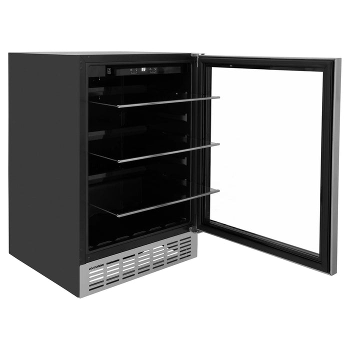 ZLINE 24" Monument 154 Can Beverage Fridge in Stainless Steel RBV-US-24