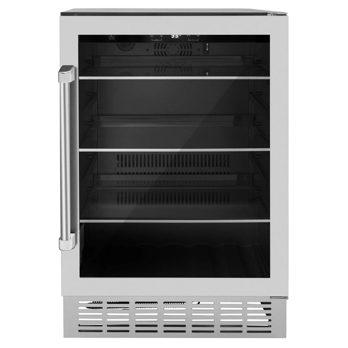ZLINE 24" Monument 154 Can Beverage Fridge in Stainless Steel RBV-US-24