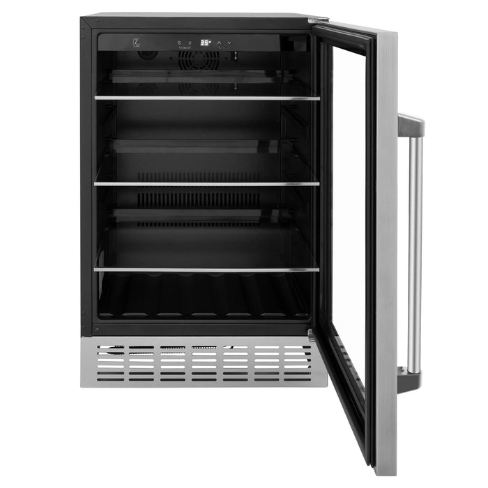 ZLINE 24" Monument 154 Can Beverage Fridge in Stainless Steel RBV-US-24