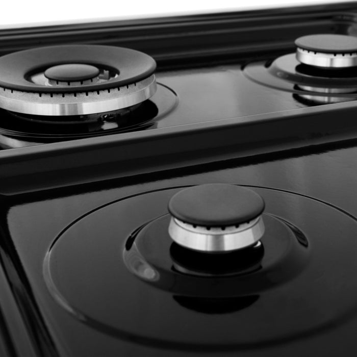 ZLINE 24" Professional Dual Fuel Range in Black Matte, RAS-BLM-24