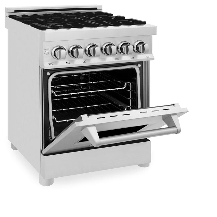 ZLINE 24" Professional Dual Fuel Range in White Matte RAS-WM-24