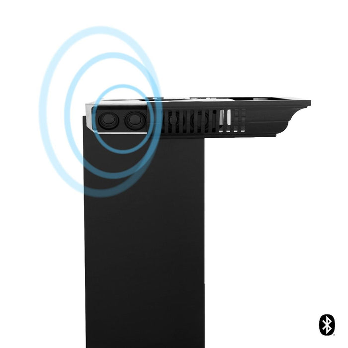 ZLINE 24" Range Hood, Black Stainless, Built-In Speakers, BSKENCRN-BT-24