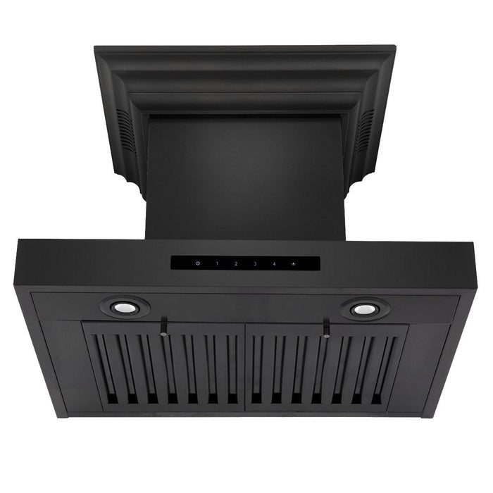ZLINE 24" Range Hood, Black Stainless, Built-In Speakers, BSKENCRN-BT-24