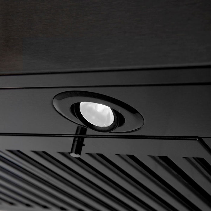 ZLINE 24" Range Hood, Black Stainless, Built-In Speakers, BSKENCRN-BT-24