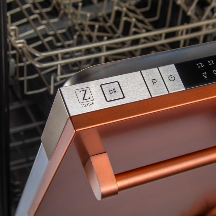 ZLINE 24" Top Control Dishwasher, Copper, Stainless Steel Tub, DW-C-H-24