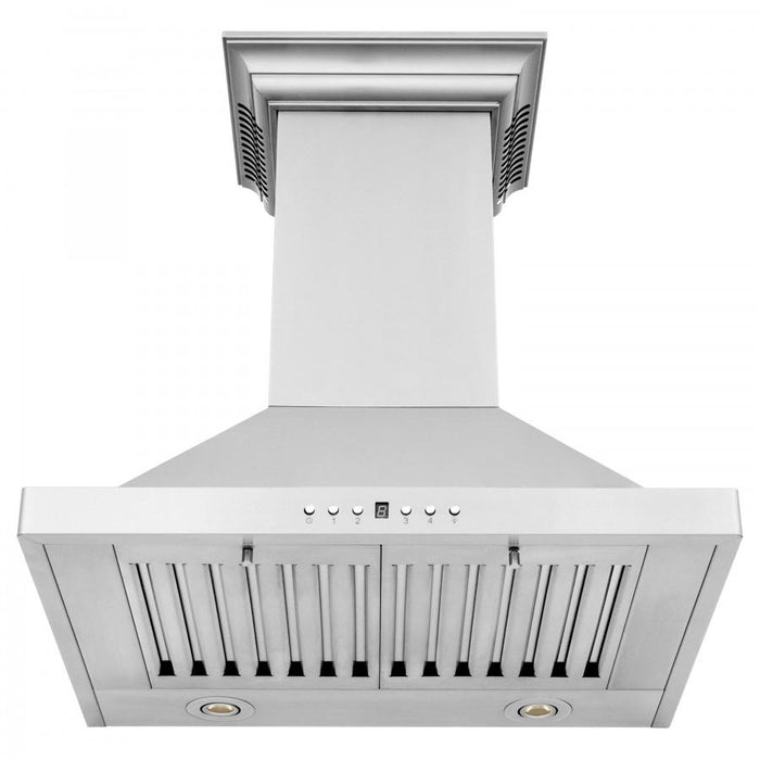 ZLINE 24" Wall Range Hood, Built-in CrownSound® Bluetooth Speakers, KBCRN-BT-24