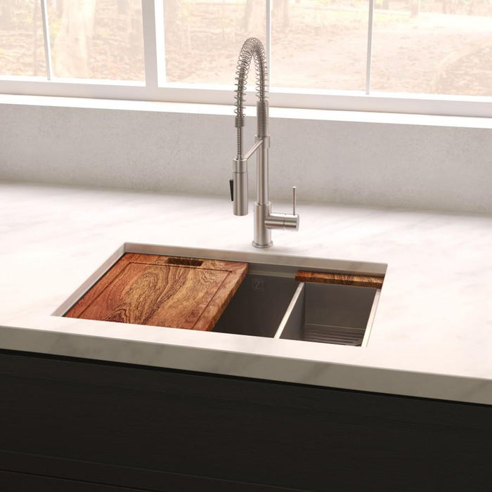 ZLINE 27" Undermount Single Bowl Ledge Sink DuraSnow, SLS-27S