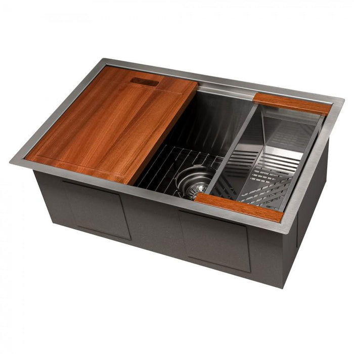 ZLINE 27" Undermount Single Bowl Ledge Sink DuraSnow, SLS-27S