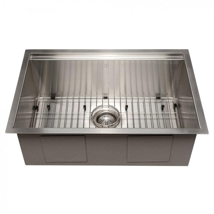 ZLINE 27" Undermount Single Bowl Ledge Sink DuraSnow, SLS-27S