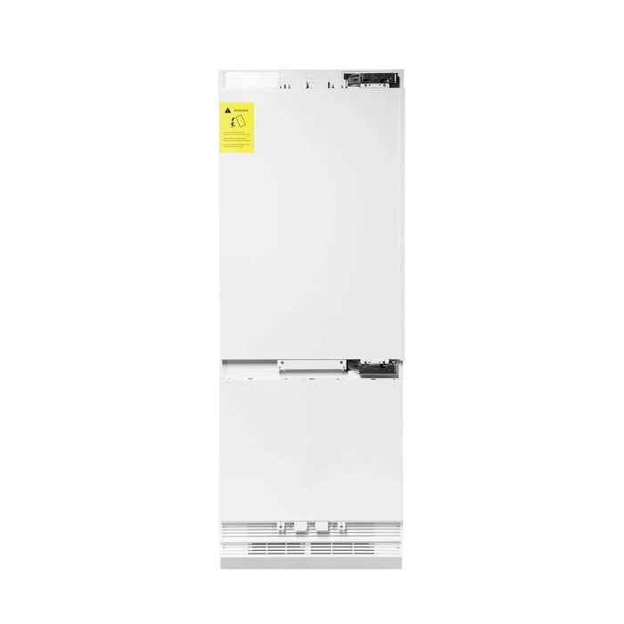 ZLINE 30" 16.1 cu. ft. Panel Ready Built-In 2-Door Bottom Freezer Refrigerator with Internal Water and Ice Dispenser RBIV-30