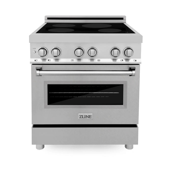 ZLINE 30" 4.0 cu. ft. Induction Range with a 4 Element Stove and Electric Oven in Stainless Steel RAIND-SN-30