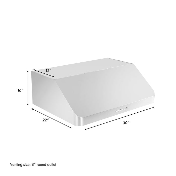 ZLINE 30" Alpine Series Undercabinet Range Hood, Stainless, ALP10UC-30