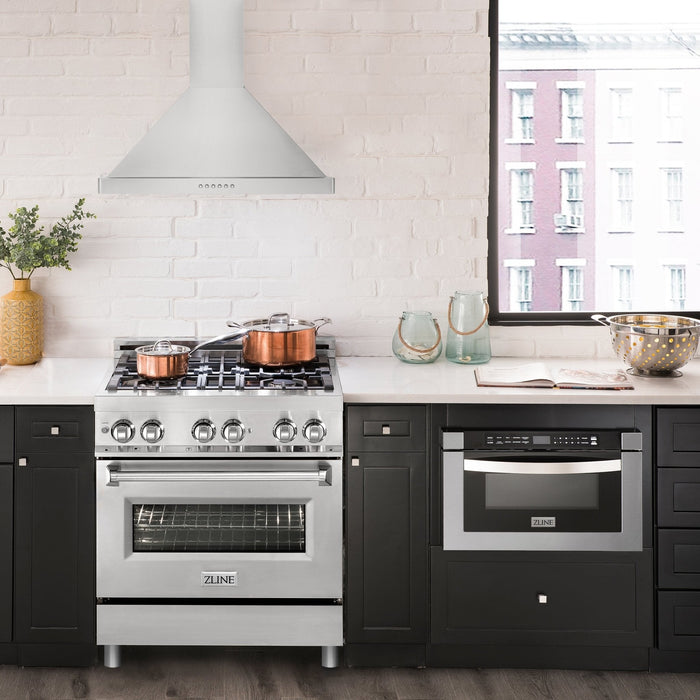 ZLINE 30" Alpine Series Wall Range Hood, Stainless, ALP10WL-30