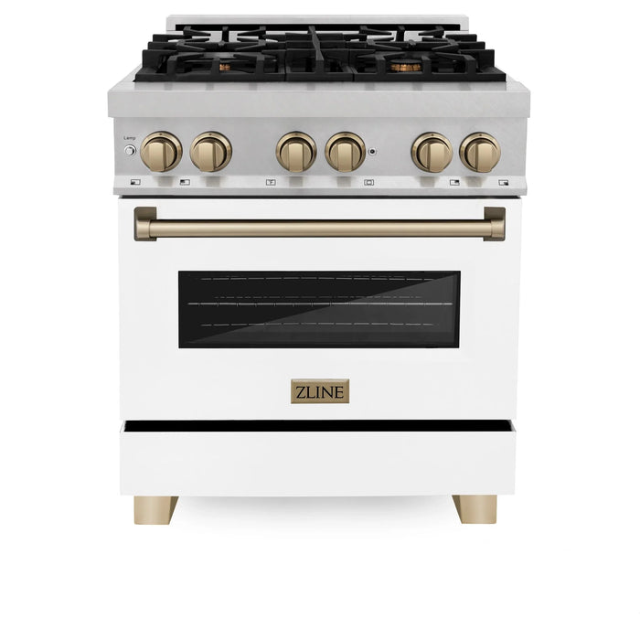ZLINE 30" Autograph, Dual Fuel Range,RASZ-WM-30-CB