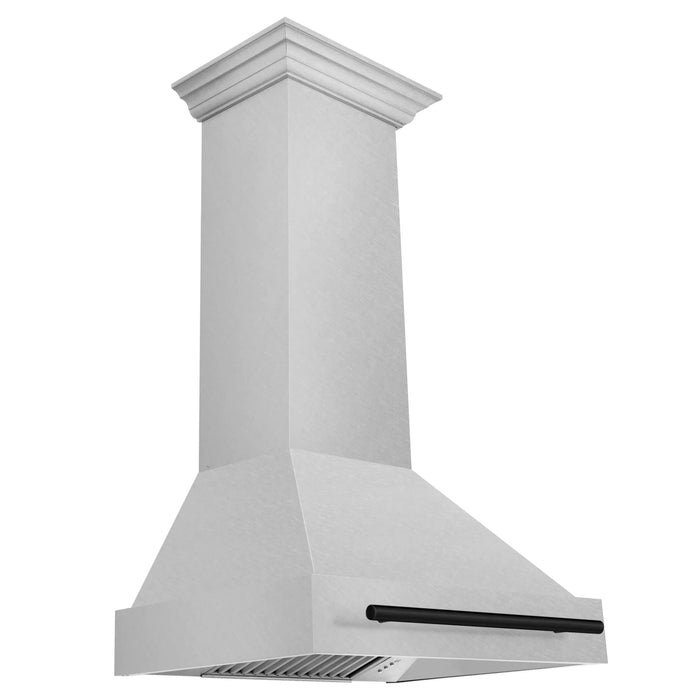 ZLINE 30" Autograph DuraSnow Stainless Steel Hood 8654SNZ-30-MB